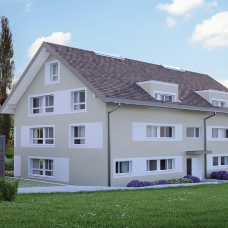 Neubau 2027: 150 m² Wohnfläche auf zwei Etagen, offene Galerie mit freistehender Badewanne und Minergie-Standard - Foto 3