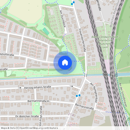 Feichthofstraße, 81247 München Obermenzing ca. 8, 5 km west of Munich-center