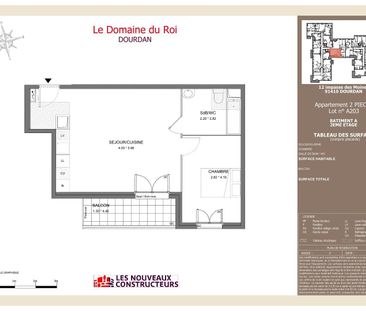 location Appartement T2 DE 48.73m² À DOURDAN - Photo 2