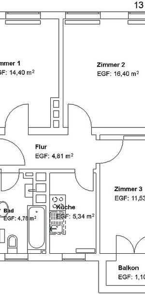 3 ZKB mit Balkon Nahe Leipziger Platz! - Foto 2