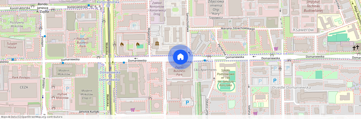 ul. Domaniewska, Ksawerów, Mokotów, Warszawa, mazowieckie