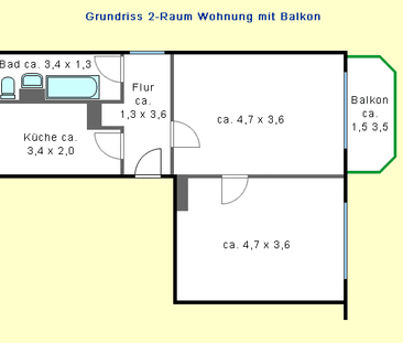 Einzug ab 01.02.2025 möglich. 2-Raumwohnung in Möckern - Photo 4