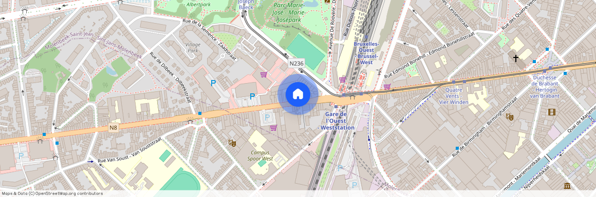 Chaussée de Ninove - Ninoofsesteenweg 221, 1080 Molenbeek-Saint-Jean - Sint-Jans-Molenbeek, Belgium
