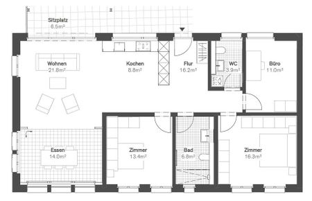 Schluss mit 0815! Einzigartige 4.5-Zi. Neubau-Wohnung in der Altstadt - Photo 5
