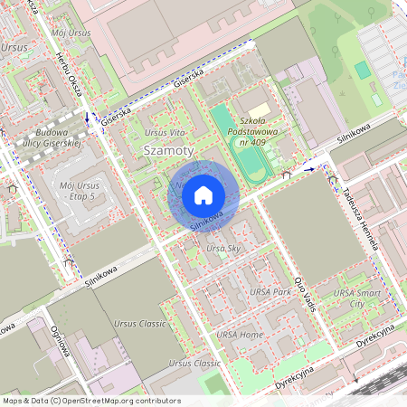 ul. Herbu Oksza, Szamoty, Ursus, Warszawa, mazowieckie