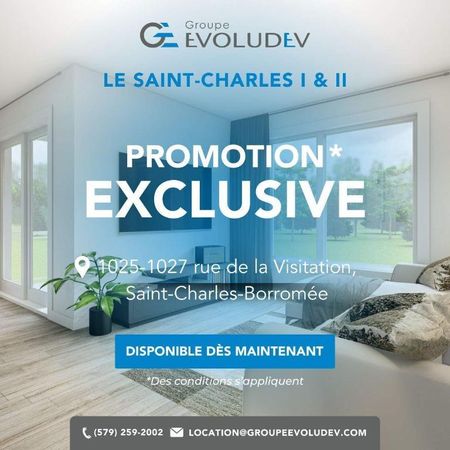 Le Saint-Charles I & II | 3-4 1/2 neufs à louer, SCB - Photo 4