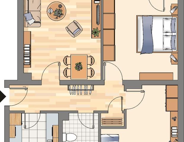 Demnächst frei! 3-Zimmer-Wohnung in Menden Platte Heide - Photo 1