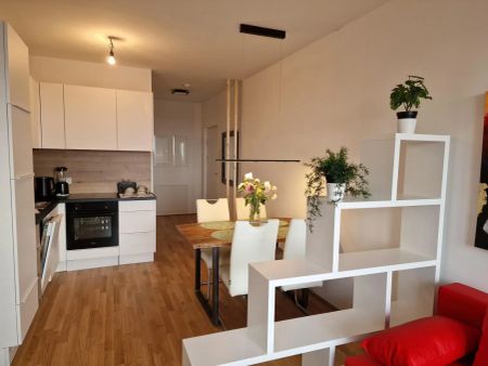 WEITBLICK garantiert: Modern möblierte 2-Zimmer-Wohnung mit Klima im One-Tower mit Pool und vielen Extras im Haus! - Photo 2