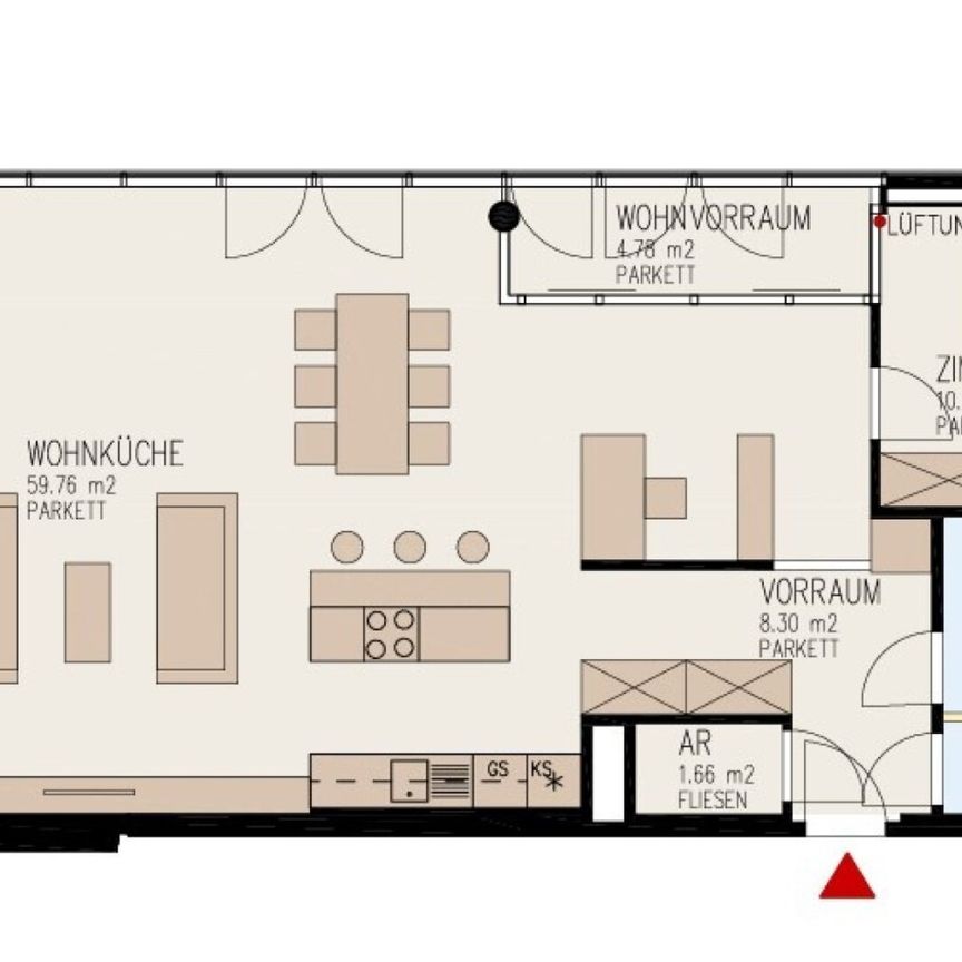 Lichtdurchflutete 2-Zimmer-Wohnung mit voll ausgestatteter Küche in Linz nähe WIFI zu vermieten! (Top 14) - Foto 1