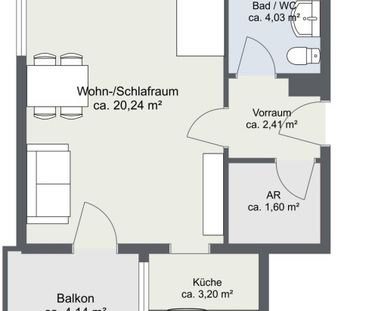 Gemütliche Garconniere mit Balkon - Nähe PMU - Photo 6