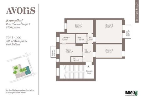 Wohnen im Zentrum von Leoben - 4 Zimmer mit 2 Balkonen und Gartenmitbenutzung - Foto 4