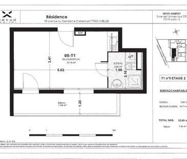 Location Appartement 1 pièce 23m² CHELLES 77500 - Photo 6