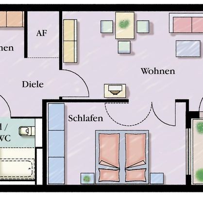 FÃ¼r Mieter ab 60 Jahre: gemÃ¼tliche 2-Zi.-Wohnung mit Balkon! - Foto 3