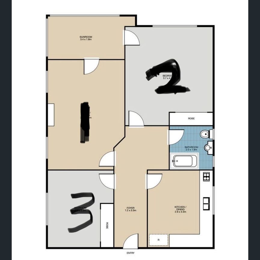 Spacious lounge area & Separate sunroom & Large gas-equipped kitchen & Great Location & Convenient Lifestyle! SHARED PROPERTY WITH 2 GIRLS. GIRLS ONLY - Photo 1