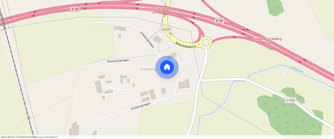 Eriksbergsvägen, Hallstahammar