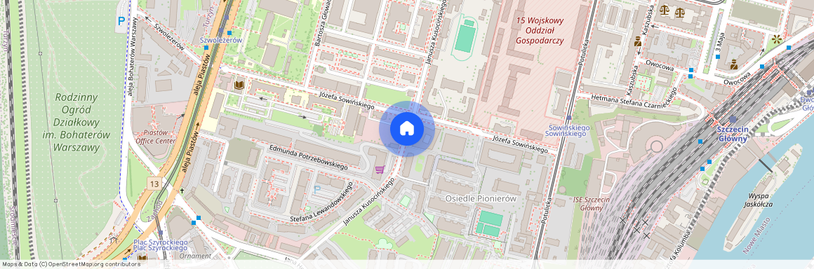 ul. Janusza Kusocińskiego, Centrum, Śródmieście, Szczecin, zachodniopomorskie