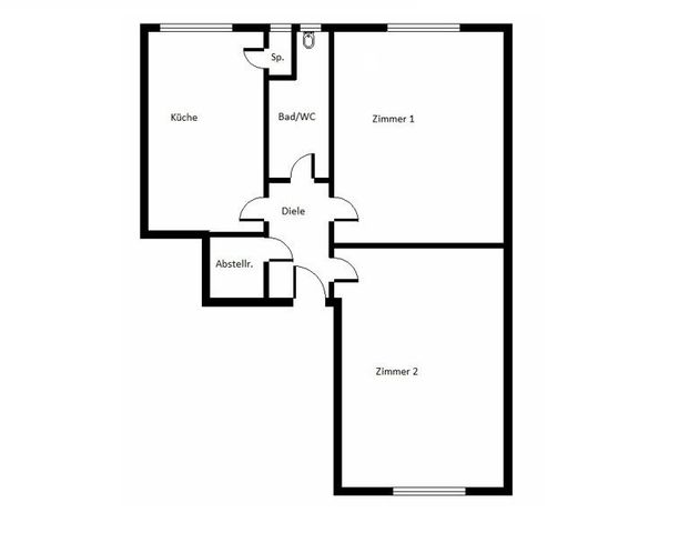 Geräumige 2-Zimmer-Wohnung in zentraler Lage - Photo 1