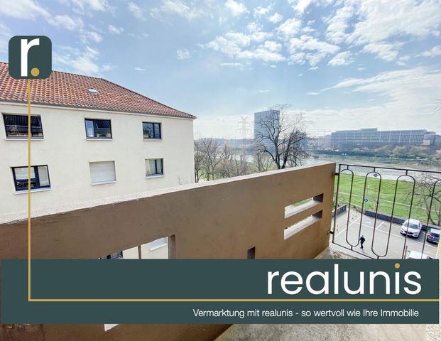 Möbliertes 1-Zimmer-Apartment in direkter Neckarlage – mit 2 Balkonen und Tageslichtbad - realunis - Foto 1