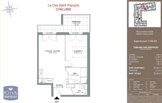 Location Appartement 2 pièces 42m² CHALLANS 85300 - Photo 1