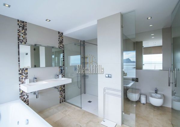 Modern seafront villa with incredible panoramic sea views in elite residential area of Altea, Alicante, Valencia