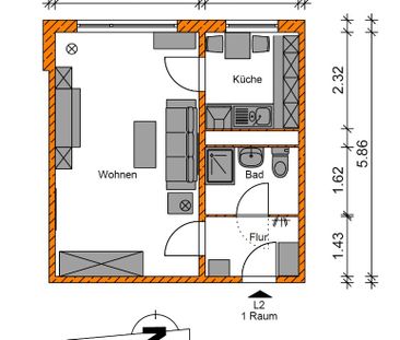 Gemütliche 1-Raumwohnung sucht neue Mieter - Foto 4