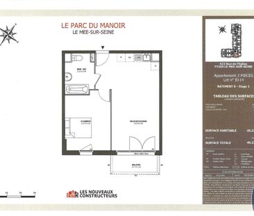 Location Appartement 2 pièces 45m² LE MEE SUR SEINE 77350 - Photo 1