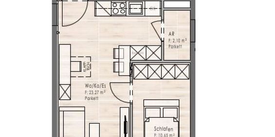 Erstbezug: 2-Zimmer Wohnung im 1. OG / Top B04 - Photo 3