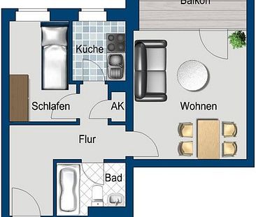 Die gefällt mir: individuelle 2-Zimmer-Wohnung - Photo 5