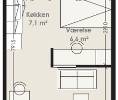 2-værelses studiebolig (Type 4) - Photo 5