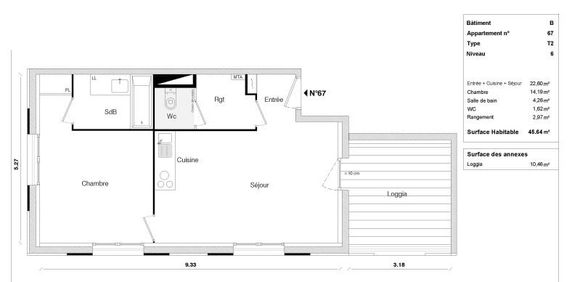 Location Appartement 2 pièces 45m² TOULOUSE 31400 - Photo 2