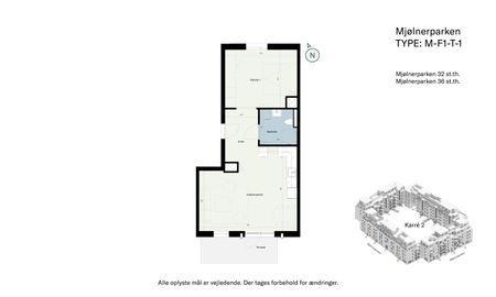 Odingårdene – Renoveret 2 værelses lejlighed i et kvarter under forandring - Foto 4