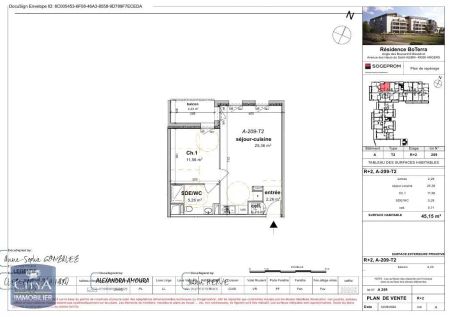 Appartement à louer 2 pièces 45.15m² - Photo 2