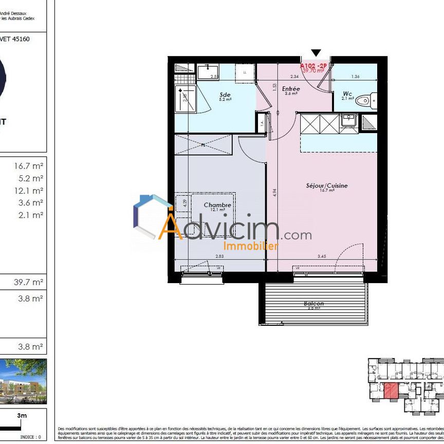 Appartement à louer Olivet - Photo 2