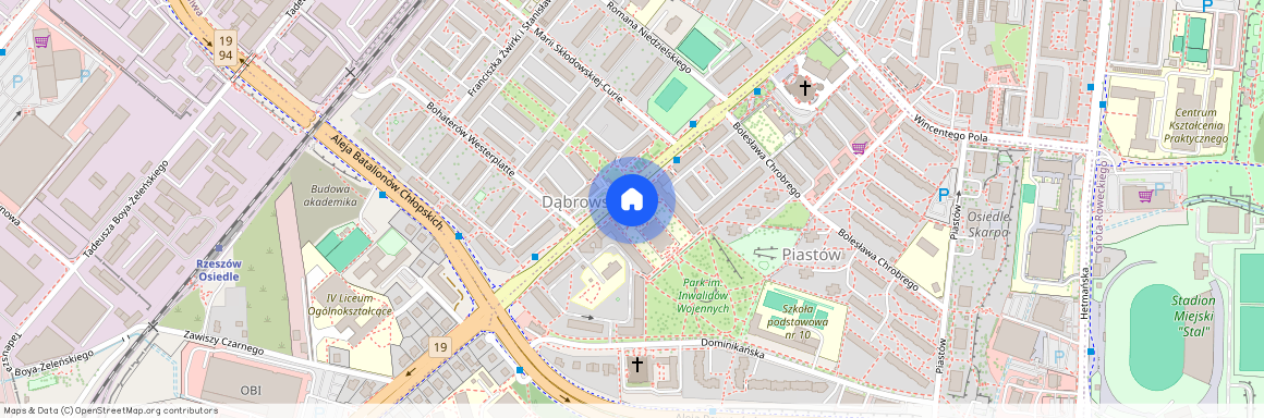 ul. Jarosława Dąbrowskiego, Piastów, Rzeszów, podkarpackie