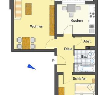 WBS nötig! Helle zwei Zimmer- Wohnung! - Foto 5