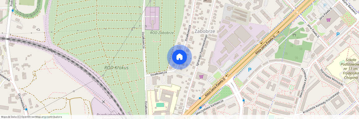 ul. Działkowicza, Zabobrze, Jelenia Góra, dolnośląskie