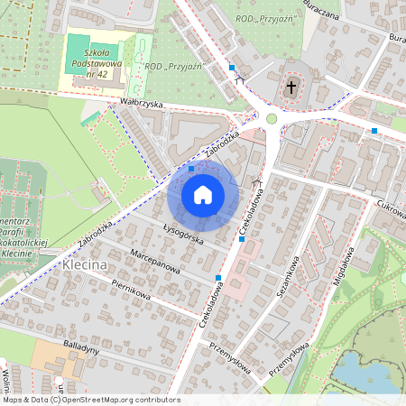 ul. Waflowa, Klecina, Krzyki, Wrocław, dolnośląskie