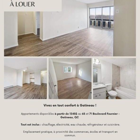 2 CH - 1 SDB - Gatineau - $1,495 /mo - Photo 1