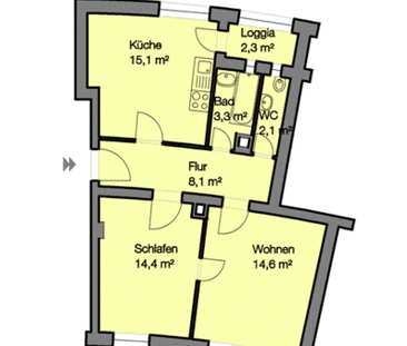 Helle, gut geschnittene 2-Zimmer-Wohnung im Erdgeschoss - Photo 5
