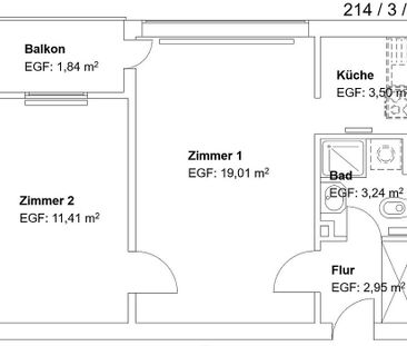 2 Zimmer Wohnung mit Balkon für Senioren! - Foto 1