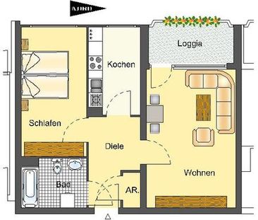 Barrierefreie,rollstuhlgerechte schöne 2 Zimmer Wohnung !!!!!!!!! - Foto 3