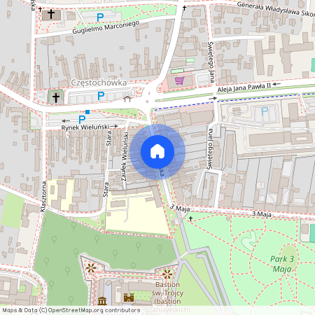 ul. Wieluńska, Częstochówka, Częstochówka-Parkitka, Częstochowa, śląskie