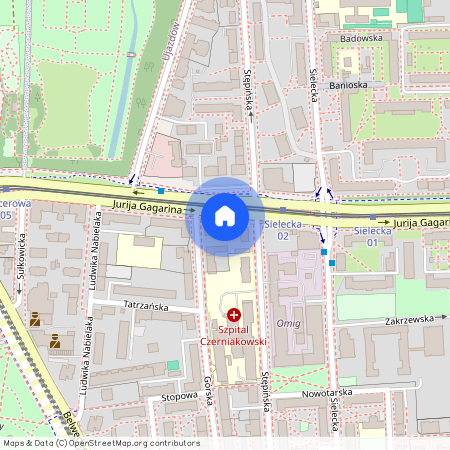 ul. Jurija Gagarina 25, Sielce, Mokotów, Warszawa, mazowieckie