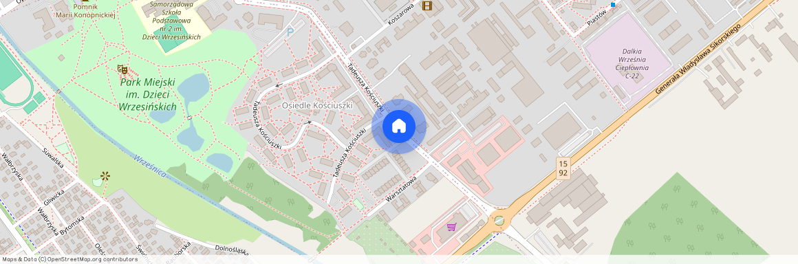 ul. Tadeusza Kościuszki, Września, Września, wrzesiński, wielkopolskie