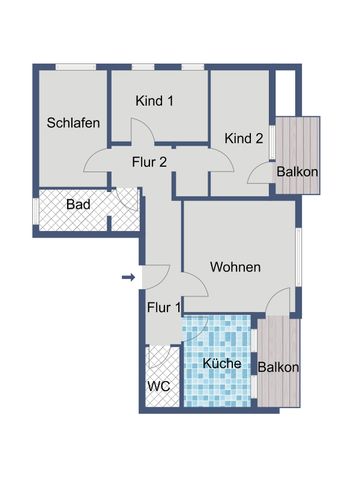 Große 4-Zimmer-Wohnung mit Balkon - Foto 5