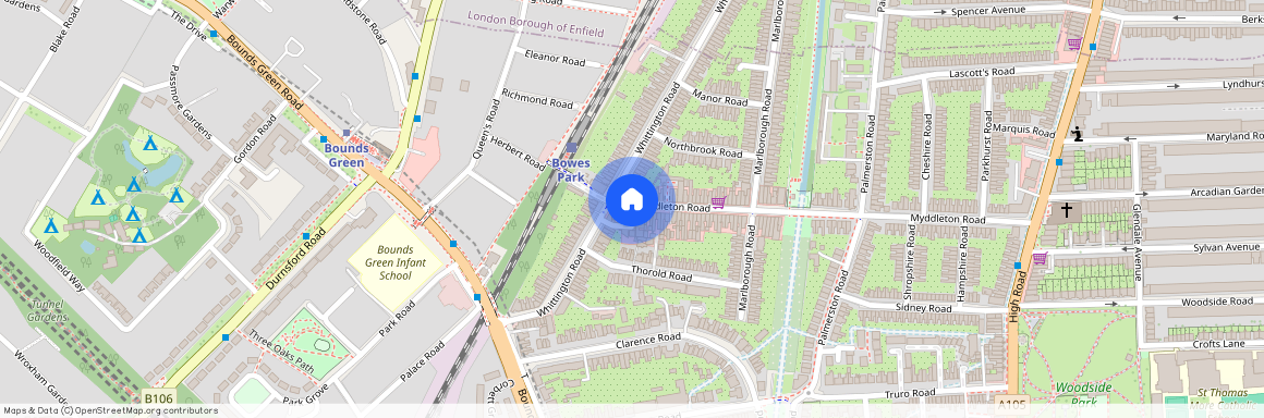 Myddleton Road, N22, Bounds Green, London, N22