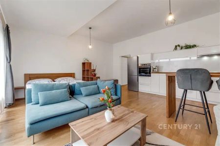 Extra velké 1+kk na pronájem s balkonem, parkováním a sklepem. Praha 9 Letňany. Blízko metra. Částečně zařízeno včetně myčky nádobí. Ihned k nastěhování. - Fotografie 3