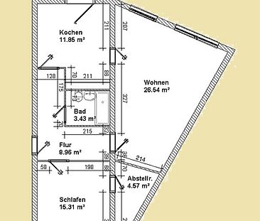 komfortable und helle 2-Raum-Wohnung im Erdgeschoss - Foto 1