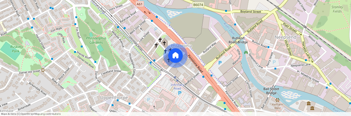 Cross Bedford Street, Sheffield