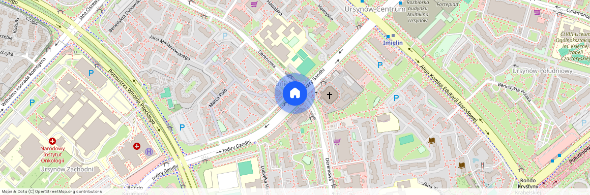 ul. Indiry Gandhi, Ursynów-Centrum, Ursynów, Warszawa, mazowieckie